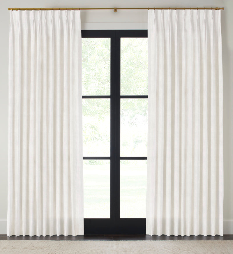 Quick Ship Panel, Pinch Pleat, Pacific Linen, Double Width