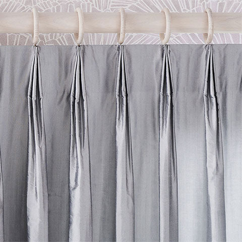 Quick Ship Panel, Euro Pleat, Rosemary Linen